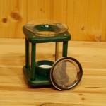 Duftlampe, Räucherlampe, Holz, grün, Komplett-Set 1