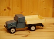 Deko-Lastwagen, Holz, taubenblau/natur