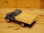 Deko-Lastwagen, Holz, taubenblau/natur